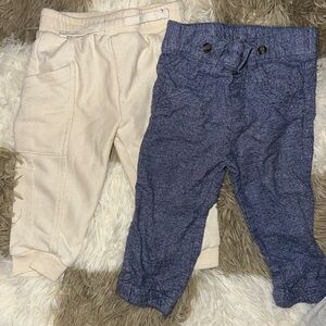 Stylish Kids Bottoms Set - Cream and Blue